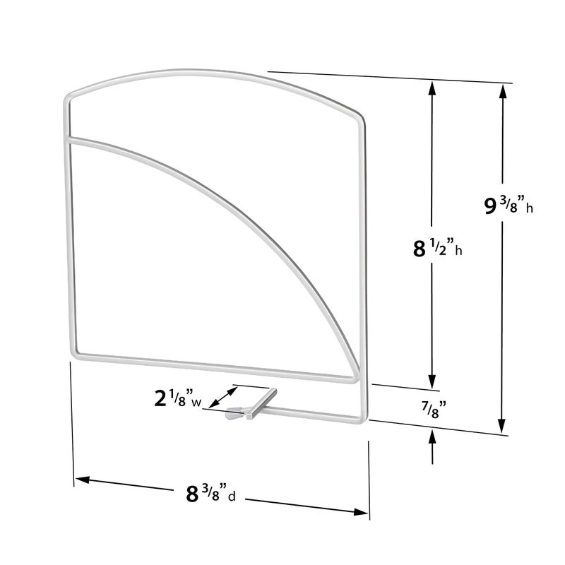 Lynk Shelf Dividers - Closet Shelf Organizer (Set of 2) - White - Image 5